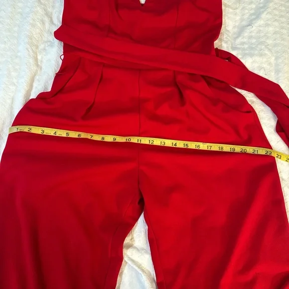 Chic Scarlet Jumpsuit - Picture 5 of 10